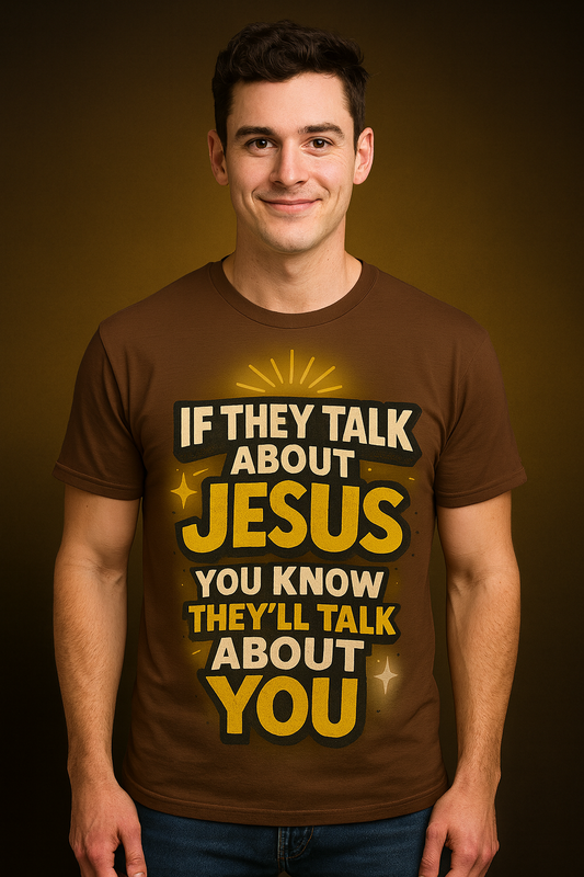 If They Talk About Jesus You Know They’ll Talk About You by Joey Diamonds Clothing